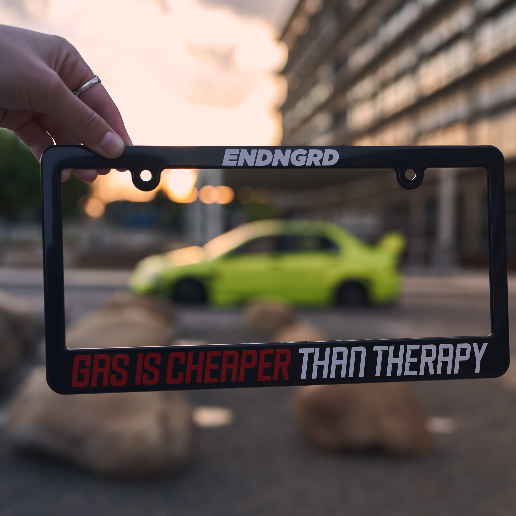 Gas Is Cheaper Than Therapy License Plate Frame