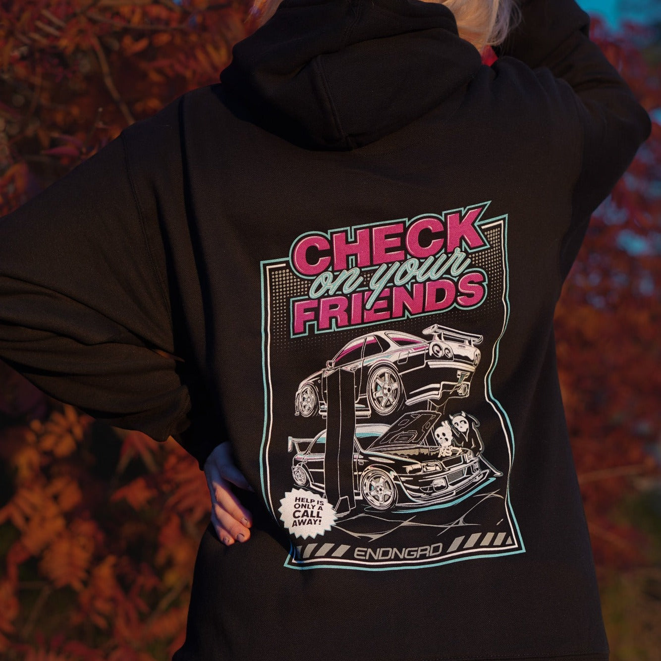 Check on Your Friends Hoodie