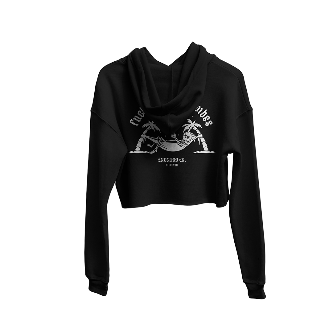 Fuck Your Bad Vibes Women's Cropped Hoodie
