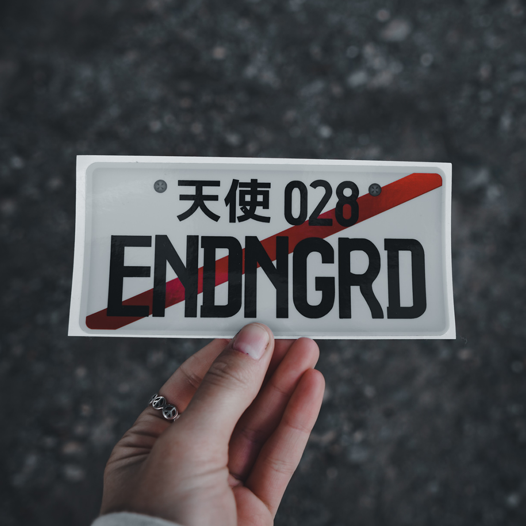 ENDNGRD License Plate Slap Sticker